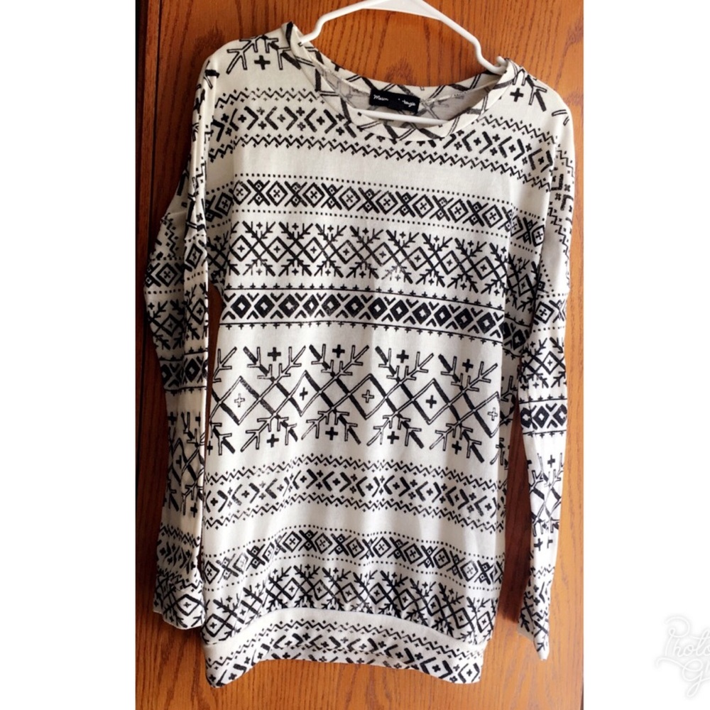 Geometric Print Sweater